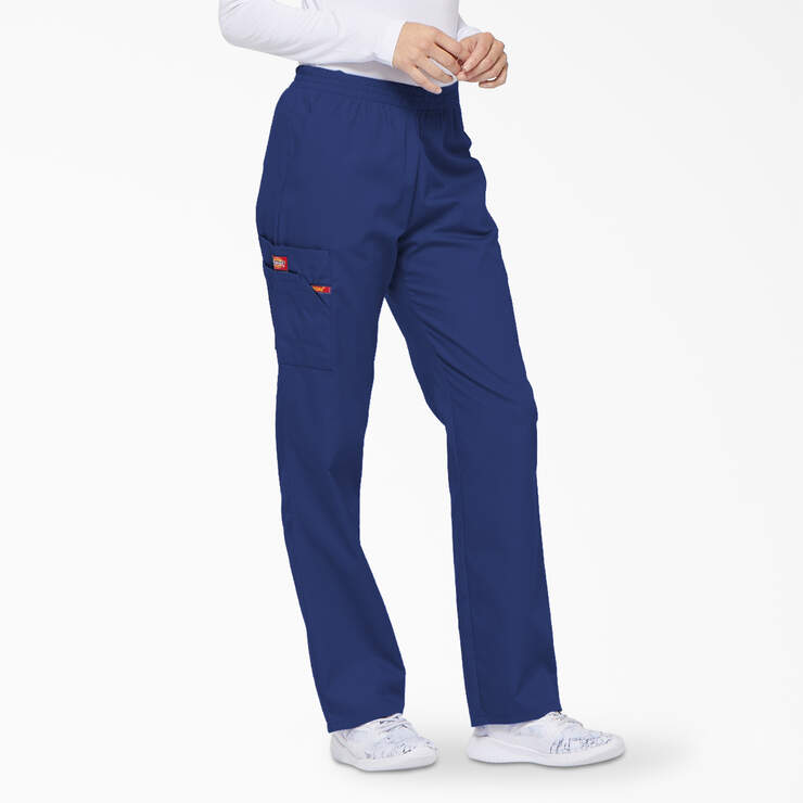 Women's EDS Signature Cargo Scrub Pants - Galaxy Blue (GBL) image number 4