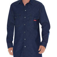 Flame-Resistant Long Sleeve Denim Snap Front Shirt - Indigo Blue (NB)