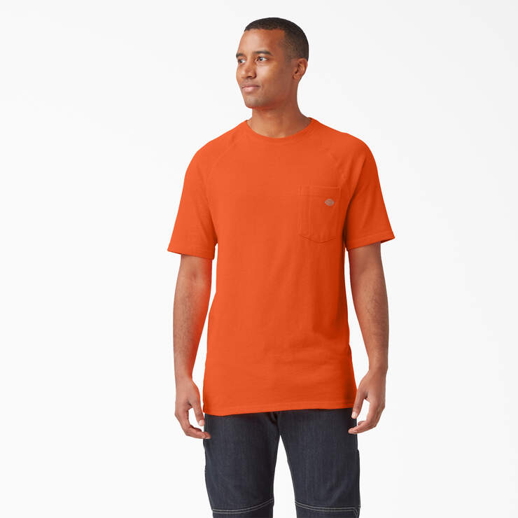 Cooling Short Sleeve Pocket T-Shirt - Bright Orange (BOD) image number 1