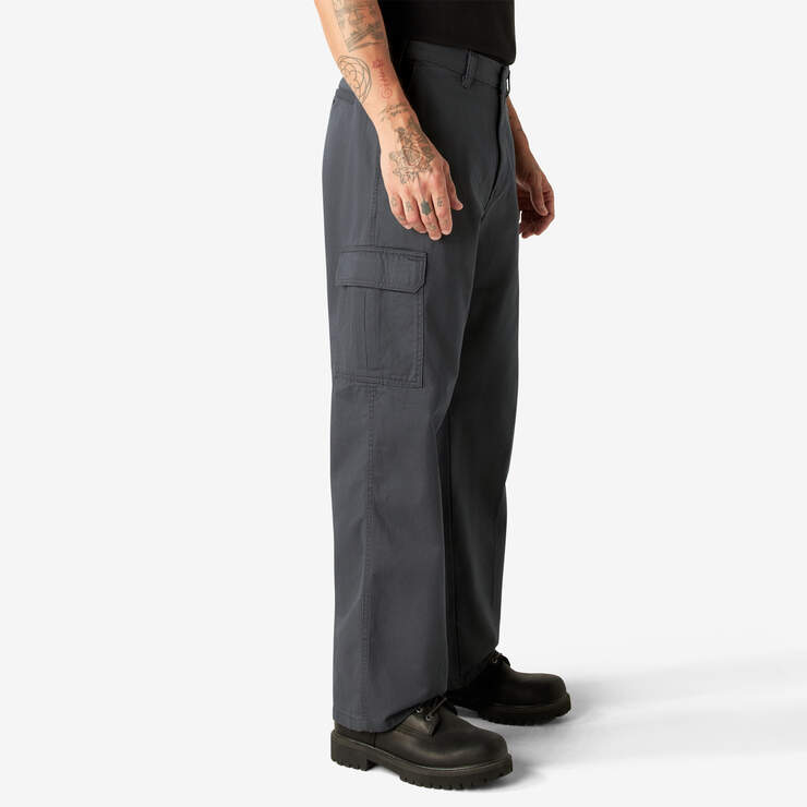 Loose Fit Cargo Pants - Rinsed Charcoal Gray (RCH) image number 4