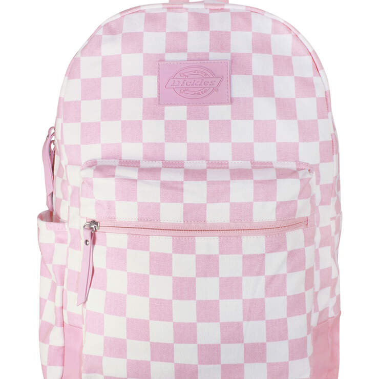 Colton Pink Checkered Backpack - Pink White Checkered (CKW) image number 1