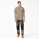 Heavyweight Short Sleeve Henley T-Shirt - Desert Sand &#40;DS&#41;