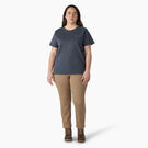 Women&#39;s Plus Heavyweight Short Sleeve Pocket T-Shirt - Airforce Blue &#40;AF&#41;