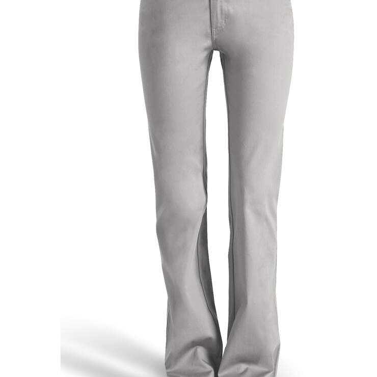 Dickies Girl Juniors' Worker Bootcut Pants - Silver (SV) image number 1