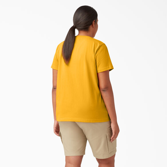 Women&#39;s Plus Heavyweight Short Sleeve T-Shirt - Radiant Yellow &#40;R2Y&#41;