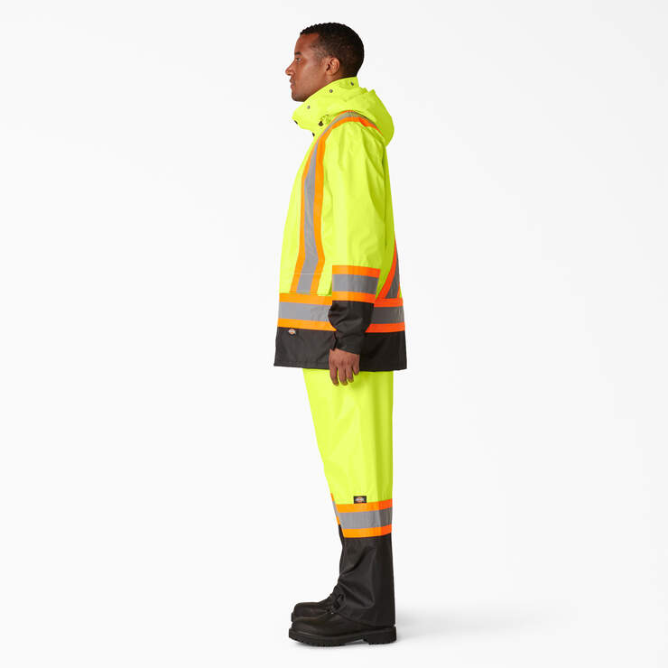 Hi Vis 2-Piece Safety Rain Suit - ANSI Yellow (AY) image number 3