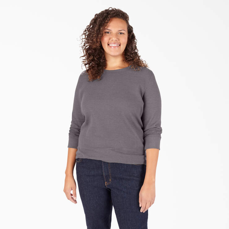 Women's Plus Long Sleeve Thermal Shirt - Graphite Gray (GAD) image number 1