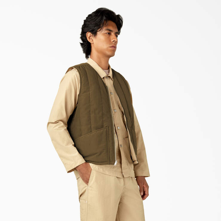 Dickies Premium Collection Reversible Vest - Military Olive/Incense (NVR) image number 6