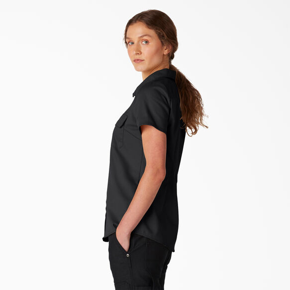 Women&#39;s FLEX Short Sleeve Work Shirt - Black &#40;BK&#41;