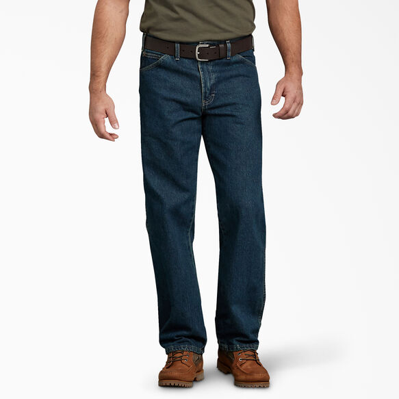 Relaxed Fit Straight Leg Heavyweight Denim Jeans - Heritage Tinted Khaki &#40;THK&#41;