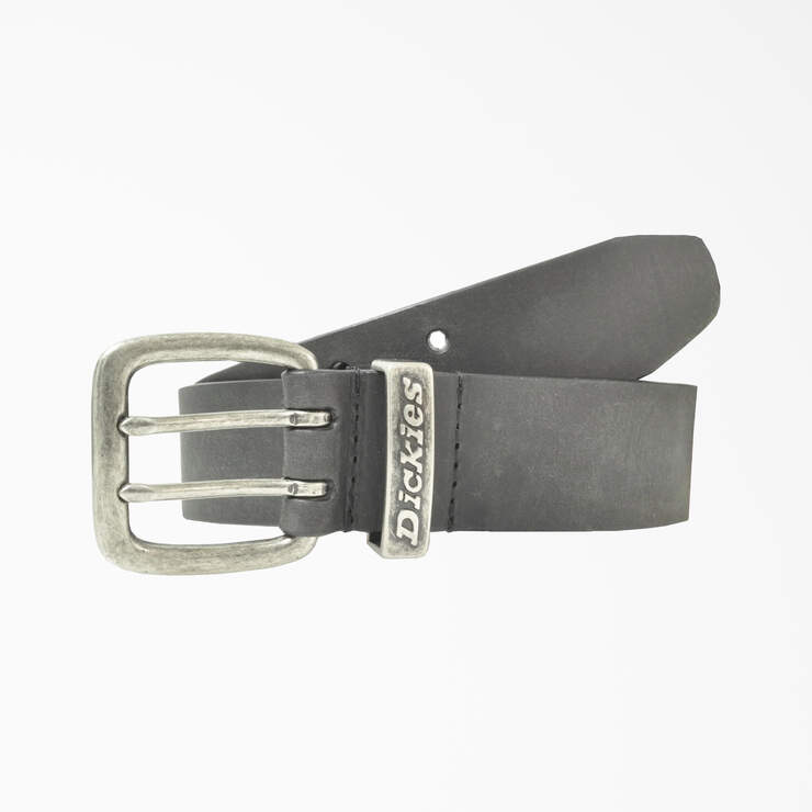 Leather Double Prong Buckle Belt - Black (BK) image number 1