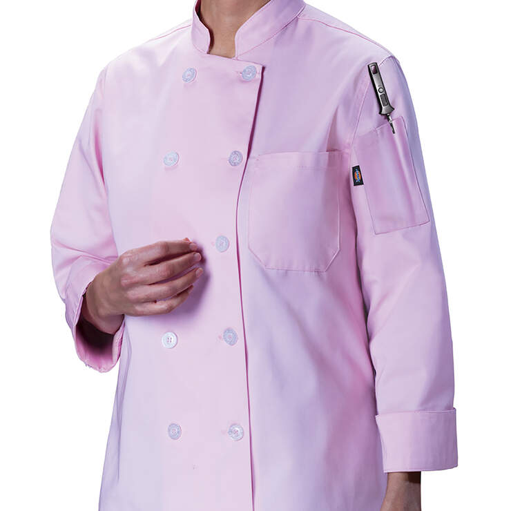 Women's Classic Chef Coat - Pink (PK) image number 1