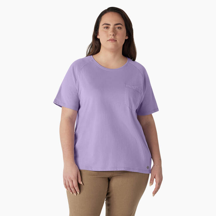 Women's Plus Cooling Short Sleeve Pocket T-Shirt - Purple Rose (UR2) image number 1