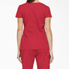 Women&#39;s EDS Signature V-Neck Scrub Top with Pen Slot - Red &#40;RD&#41;