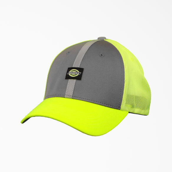 Mesh Yellow Reflective Hat - Dickies US, Bright Yellow One Size