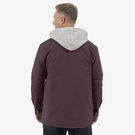 Relaxed Fit Icon Hooded Duck Quilted Shirt Jacket - Maroon &#40;MR&#41;