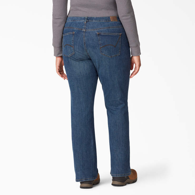 Women's Plus Perfect Shape Bootcut Jeans - Stonewashed Indigo Blue (SNB) image number 2