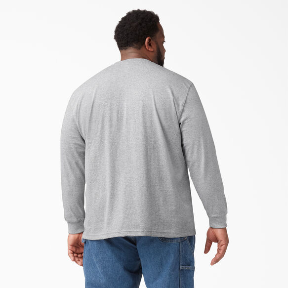 Heavyweight Long Sleeve Henley T-Shirt - Heather Gray &#40;HG&#41;