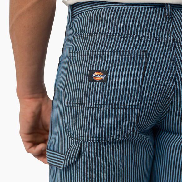 Hickory Stripe Carpenter Shorts, 11&quot; - Azure/Black Hickory Stripe &#40;ASH&#41;