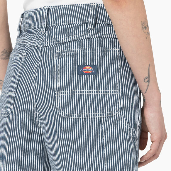Women&#39;s Hickory Stripe Shorts, 5&quot; - Airforce Blue &#40;AF&#41;