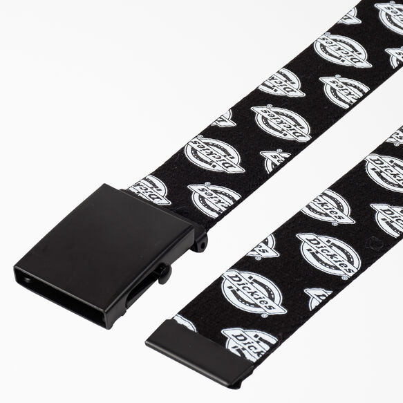 Web Logo Print Belt - Black &#40;BK&#41;
