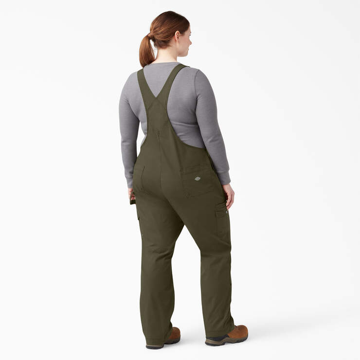 Women's Plus Cooling Ripstop Bib Overalls - Rinsed Military Green (RML) image number 2