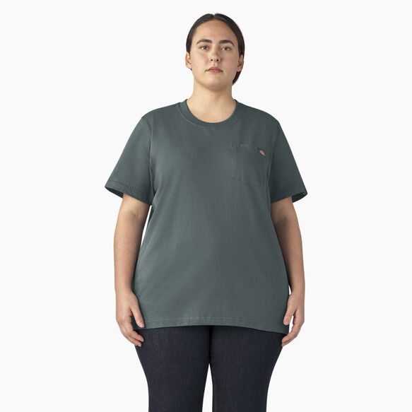 Women&#39;s Plus Short Sleeve Heavyweight T-Shirt - Lincoln Green &#40;LN&#41;