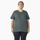 Women&#39;s Plus Heavyweight Short Sleeve Pocket T-Shirt - Lincoln Green &#40;LN&#41;