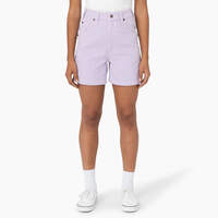 Women's Regular Fit Hickory Stripe Shorts, 5" - Purple Rose (UR2)