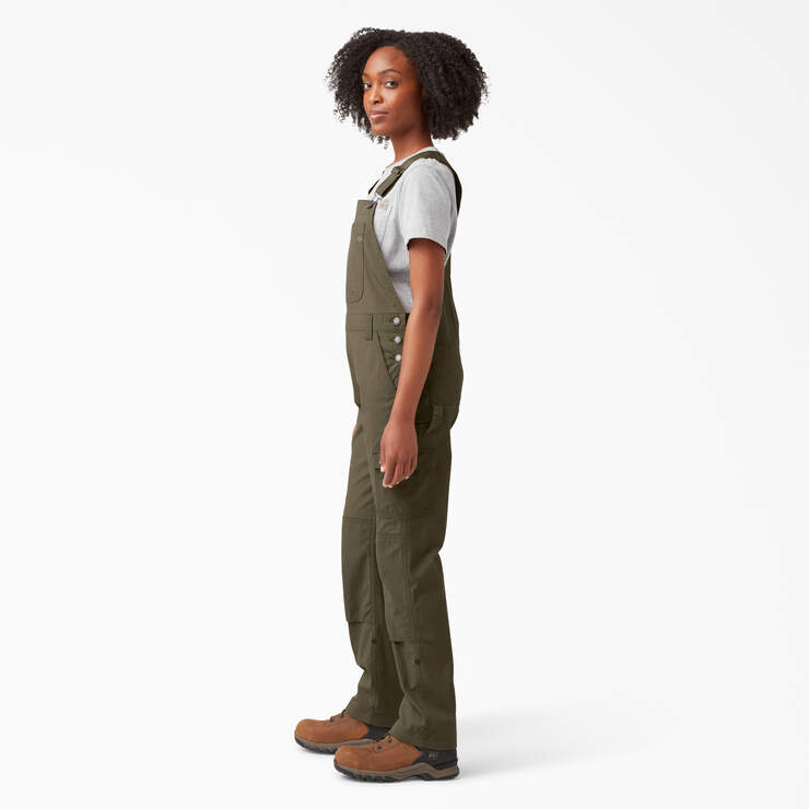 Women's Cooling Ripstop Bib Overalls - Rinsed Military Green (RML) image number 3