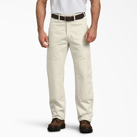 Relaxed Fit Double Knee Carpenter Painter&#39;s Pants - Natural Beige &#40;NT&#41;