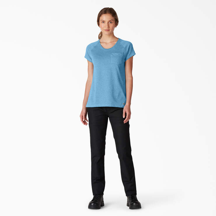 Women's Cooling Short Sleeve Pocket T-Shirt - Azure Blue (AB2) image number 4