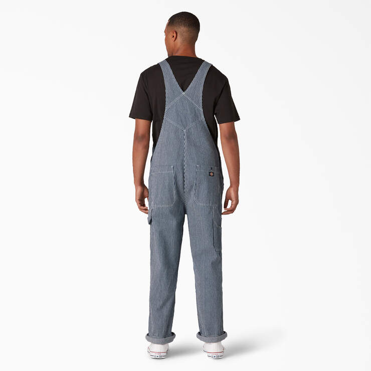 Rinsed Hickory Stripe Double Knee Bib Overalls - Rinsed Hickory Stripe (RHS) image number 2