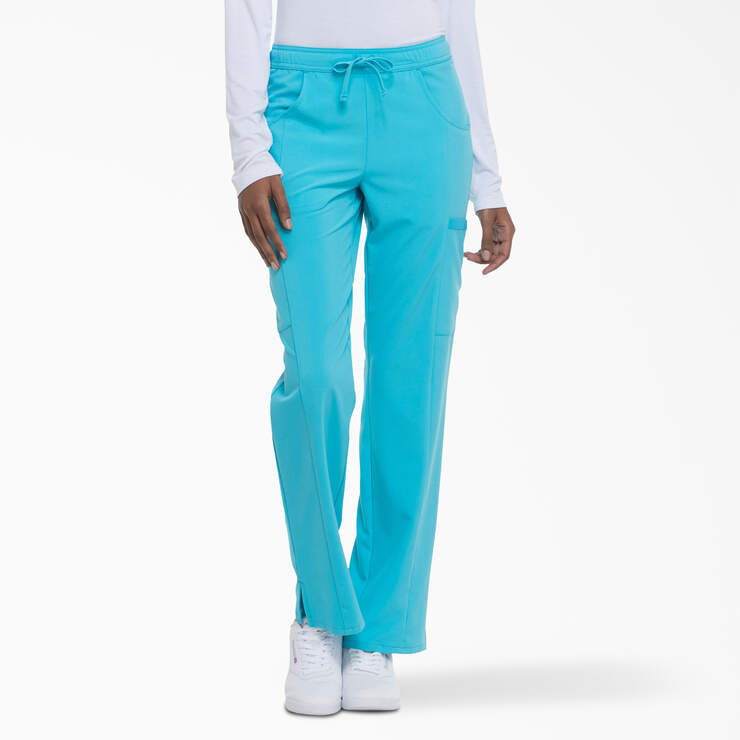 Women's EDS Essentials Drawstring Scrub Pants - Turquoise (TQ) image number 1