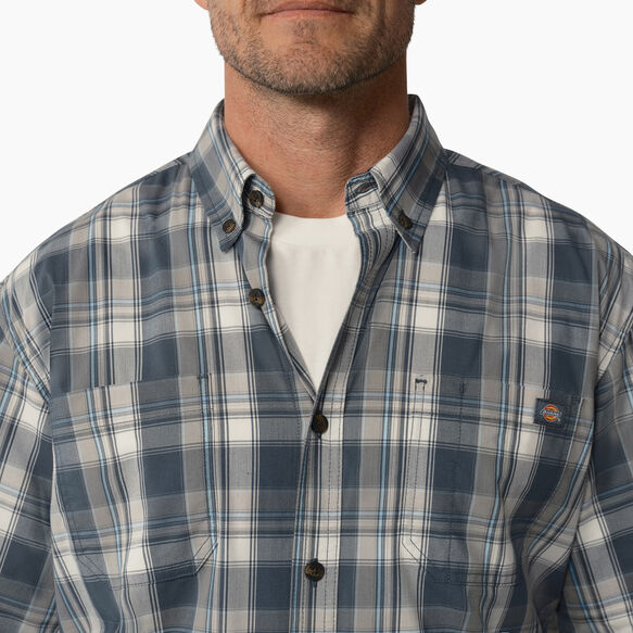 Short Sleeve Woven Shirt - Airforce Blue High Plains &#40;B1J&#41;