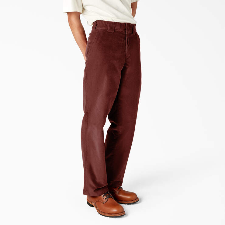 Regular Fit Corduroy Pants - Fired Brick (IK9) image number 4