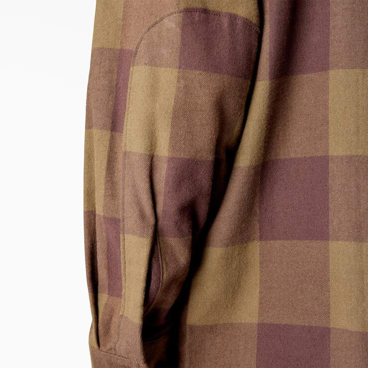 Long Sleeve Flannel Shirt - Dark Olive Buffalo Plaid (DBV) image number 9