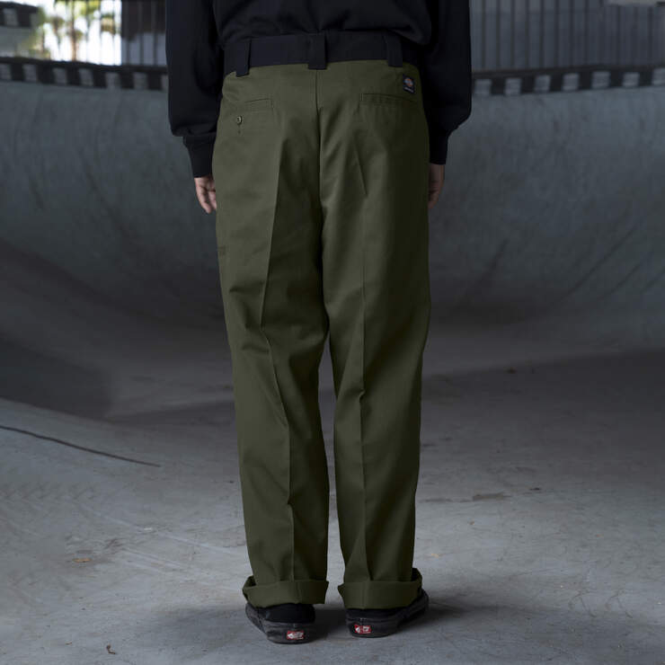 Ronnie Sandoval Loose Fit Double Knee Pants - Olive Green/Black Color Block (OAC) image number 2