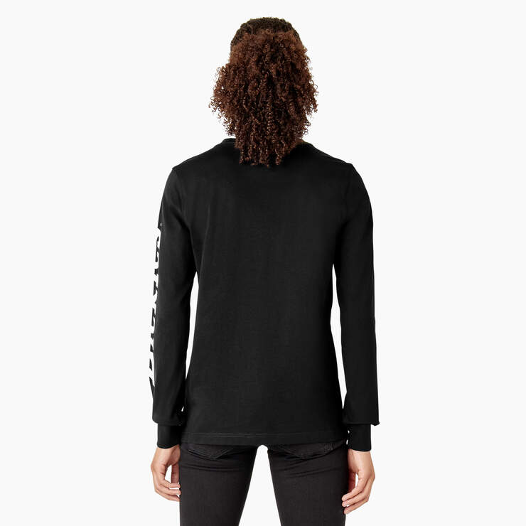 Women’s Long Sleeve Heavyweight Graphic T-Shirt - Black (KBK) image number 2