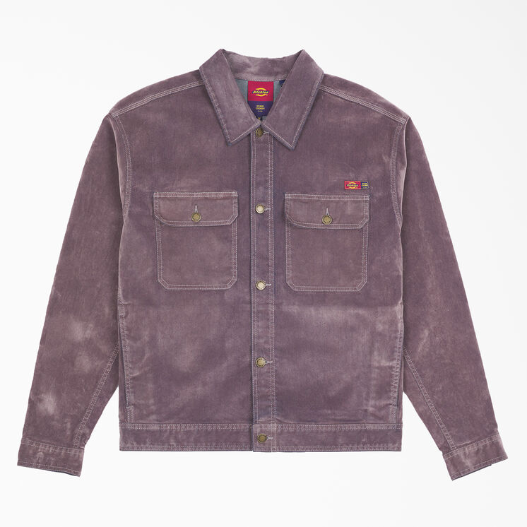 Opening Ceremony Flock Denim Utility Jacket - Lilac &#40;LC&#41;
