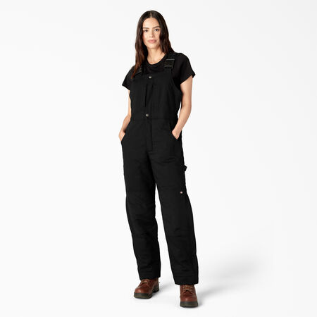 Women&rsquo;s Regular Fit Insulated Bib Overalls - Black &#40;BKX&#41;