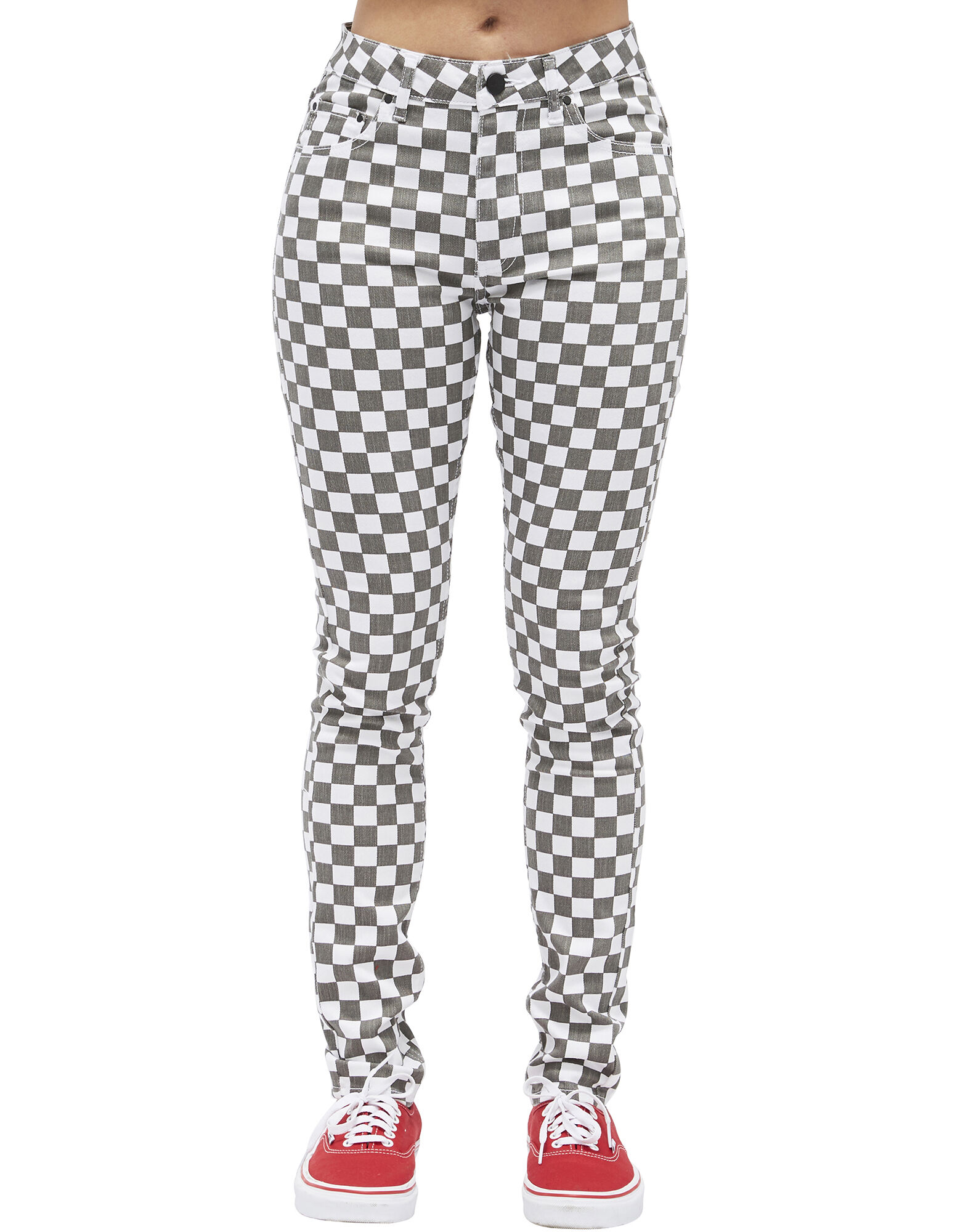 top for checkered pants