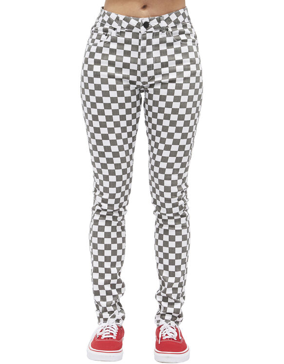 two tone checkered pants