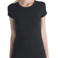 Dickies Girl Juniors' Short Sleeve Crew Neck T-Shirt - Black (BLK)
