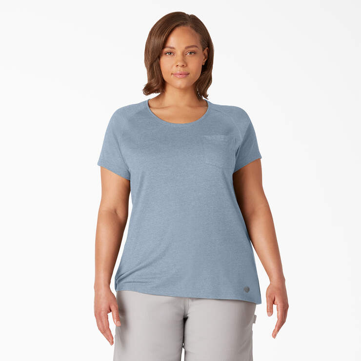 Women's Plus Cooling Short Sleeve Pocket T-Shirt - Fog Blue (FE) image number 1