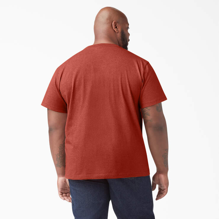 Heavyweight Heathered Short Sleeve Pocket T-Shirt - Rustic Red Heather (RRH) image number 5