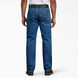 Regular Fit Straight Leg Heavyweight Denim Jeans - Stonewashed Indigo Blue &#40;SNB&#41;