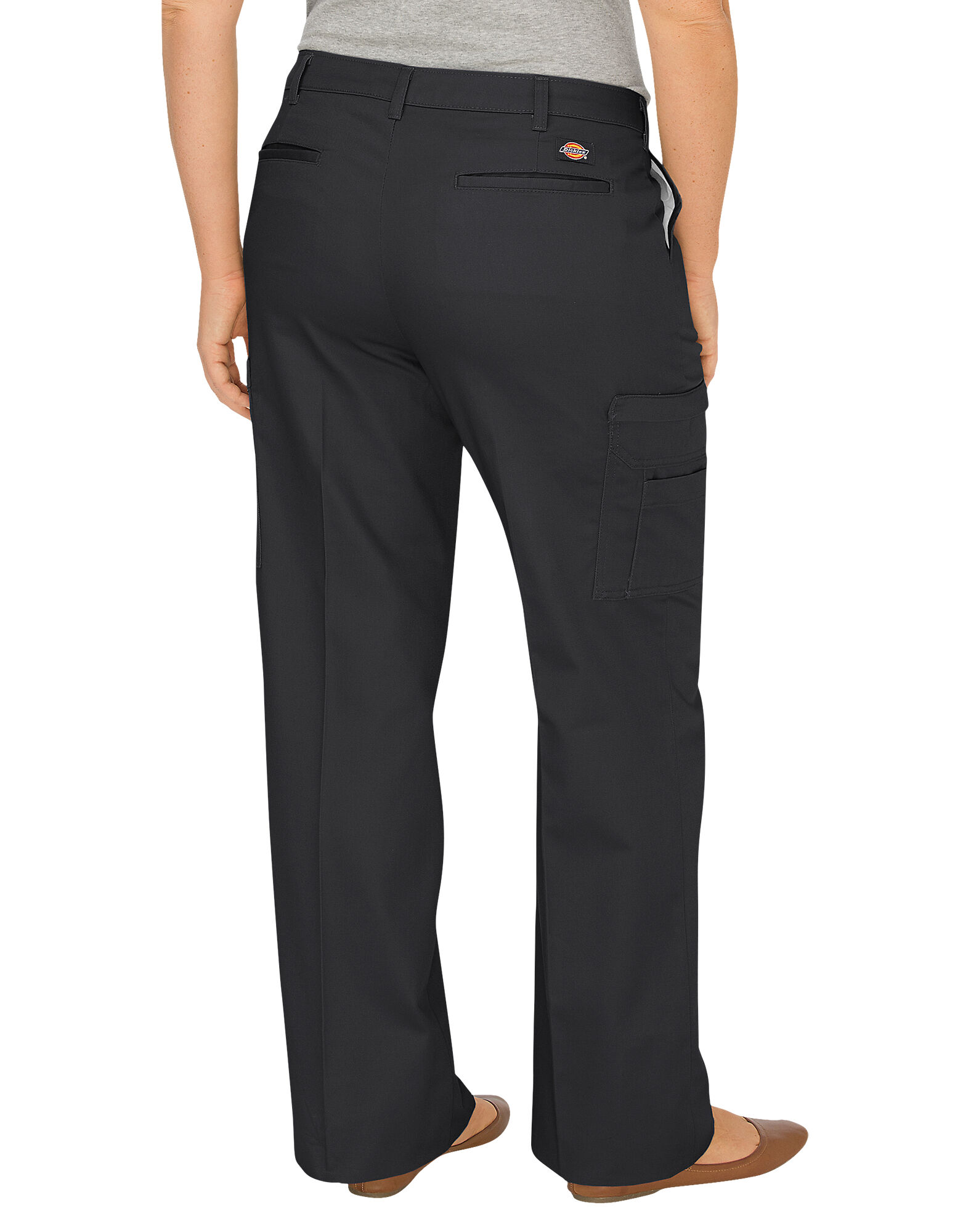 black fitted cargo pants womens