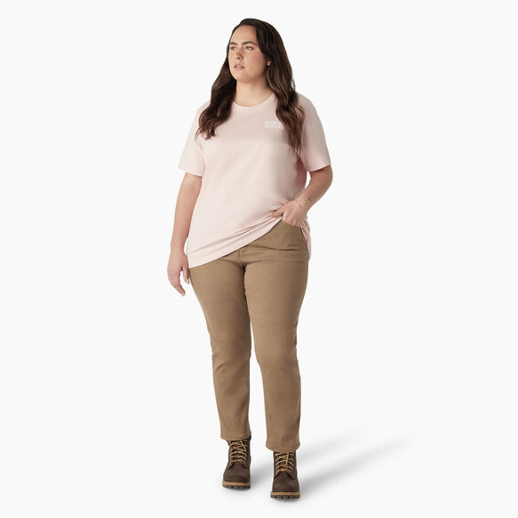 Women&#39;s Plus Heavyweight Workwear Graphic T-Shirt - Lotus Pink &#40;LO2&#41;