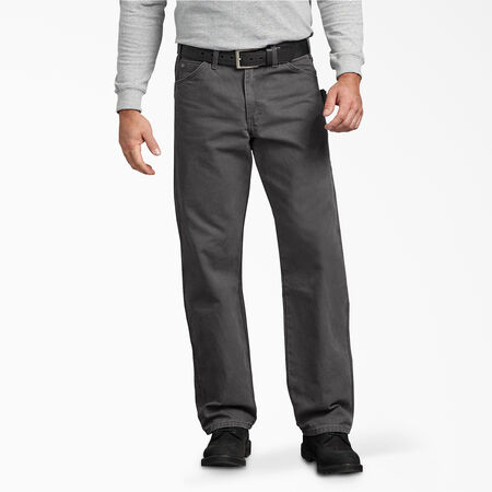 Relaxed Fit Straight Leg Sanded Duck Carpenter Pants - Rinsed Slate &#40;RSL&#41;